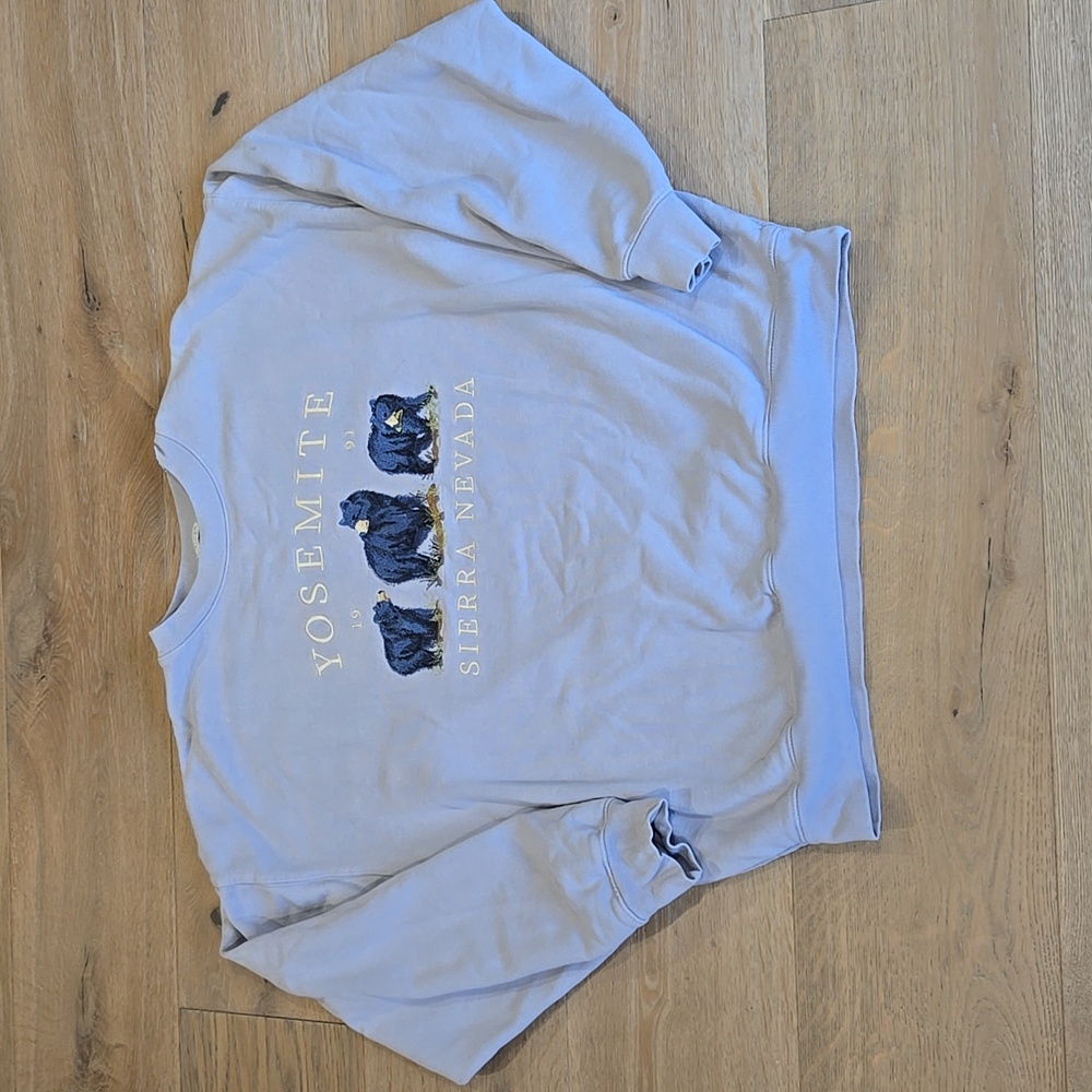 Yosemite Sierra Nevada Light Blue Sweatshirt Bears